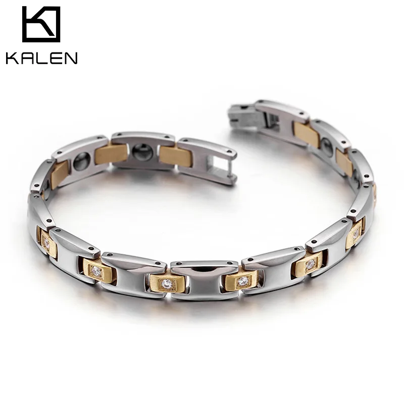 

Supply of Goods Korean-style Popular Women's Titanium Steel Bracelets Diamond Set between Gold Magnet Diamond Set Stainless Stee