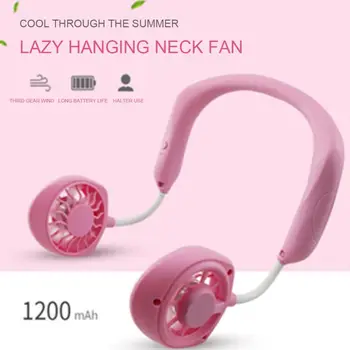 

12Student Mini Portable Hanging Fan Folding Fan Small Hanging Neck Fan Lazy Fan handheld Air Cooler Conditioner For Outdoor