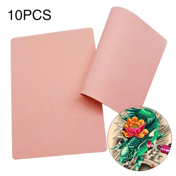 

10pcs Tattoo Practice Skin Blank Reusable Permanent Makeup With Ductility Salon Accessory Soft Silicone Eyebrow Lips Non Toxic