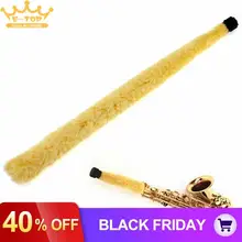 Желтое мягкое альт-приспособление для чистки саксофона волоконная щетка-накладка сохраняющая прочность сохраняет саксофон чистым и сухим