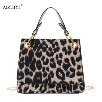 

Fashion PU Leather Animal Pattern Shoulder Chain Bag Women Portable Travel Shopping Messenger Handbags Trunks