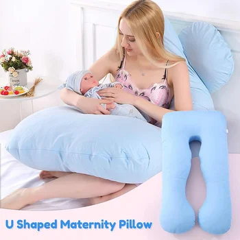

128x76cm Women Pregnant Pillow Big Size Comfort U Pillow Full Body Maternity Pregnancy Support U Shape Cotton Bed Pillow