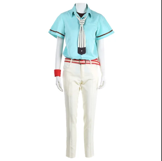 Women's Anime Cosplay Costume White Shirt and Shorts Set with Belts and  Necktie