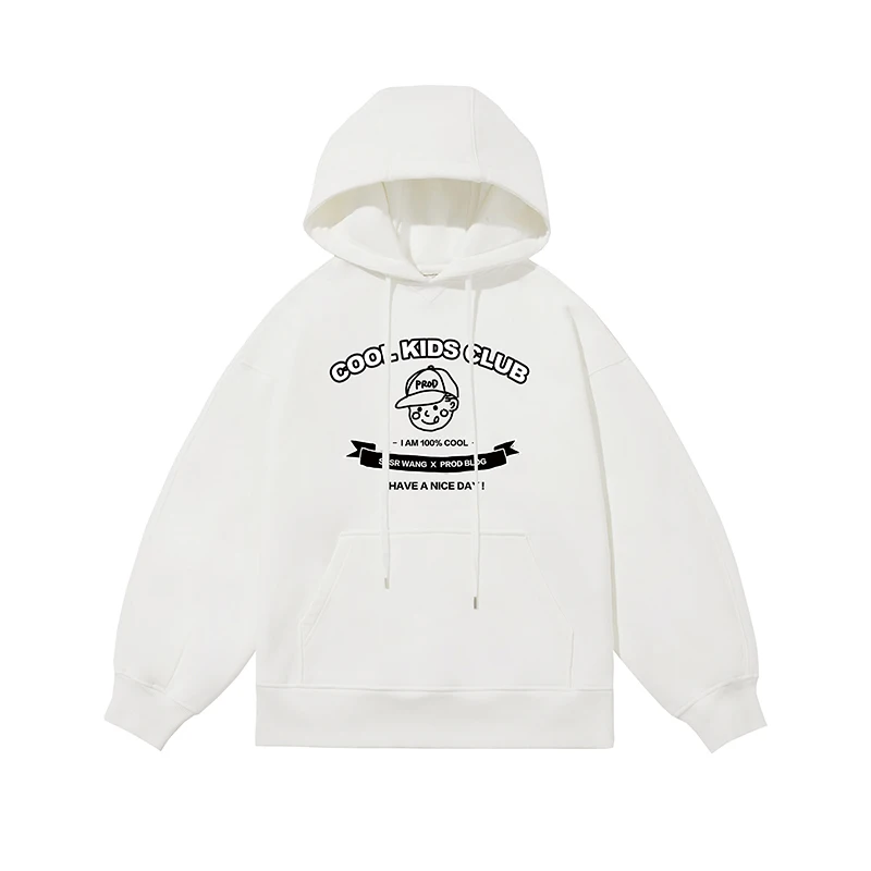 

Black And White Boy Prod Sweater Female Thin Velvet Spring And Autumn Coat 2020 New Style Loose Korean Style Couple hoodies