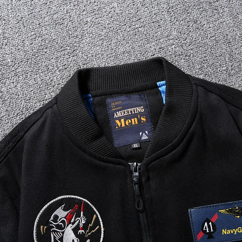 AliExpress осень и зима Европа и Америка бейсбольная форма шерстяное мужское пальто ВВС MA1 куртка пилота Мужская