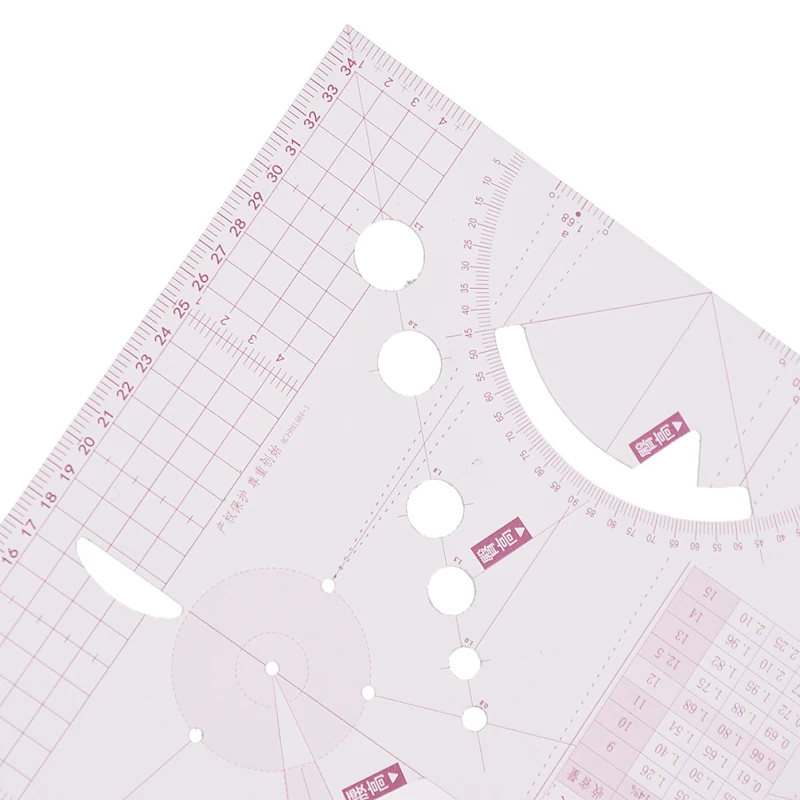 3pcs/set 1:1 Transparent Women Garment Design Ruler Prototype Template DIY Craft Clothing Measure Tool Accessories