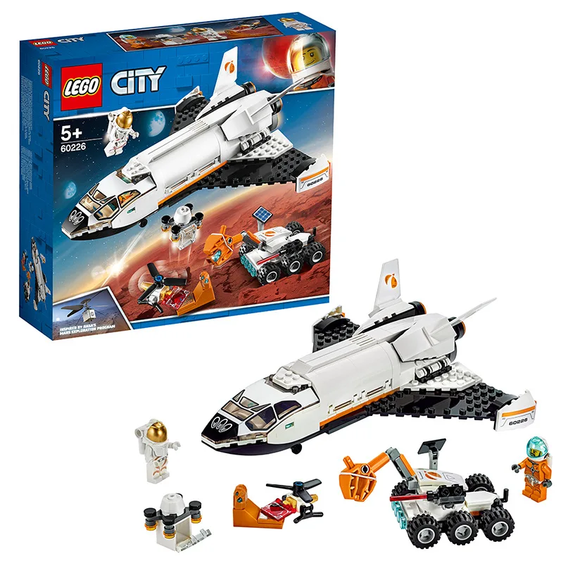 

LEGO 60226 Space Series Mars Exploration Space Shuttle Space Station Boy Assembled Building Blocks Toy