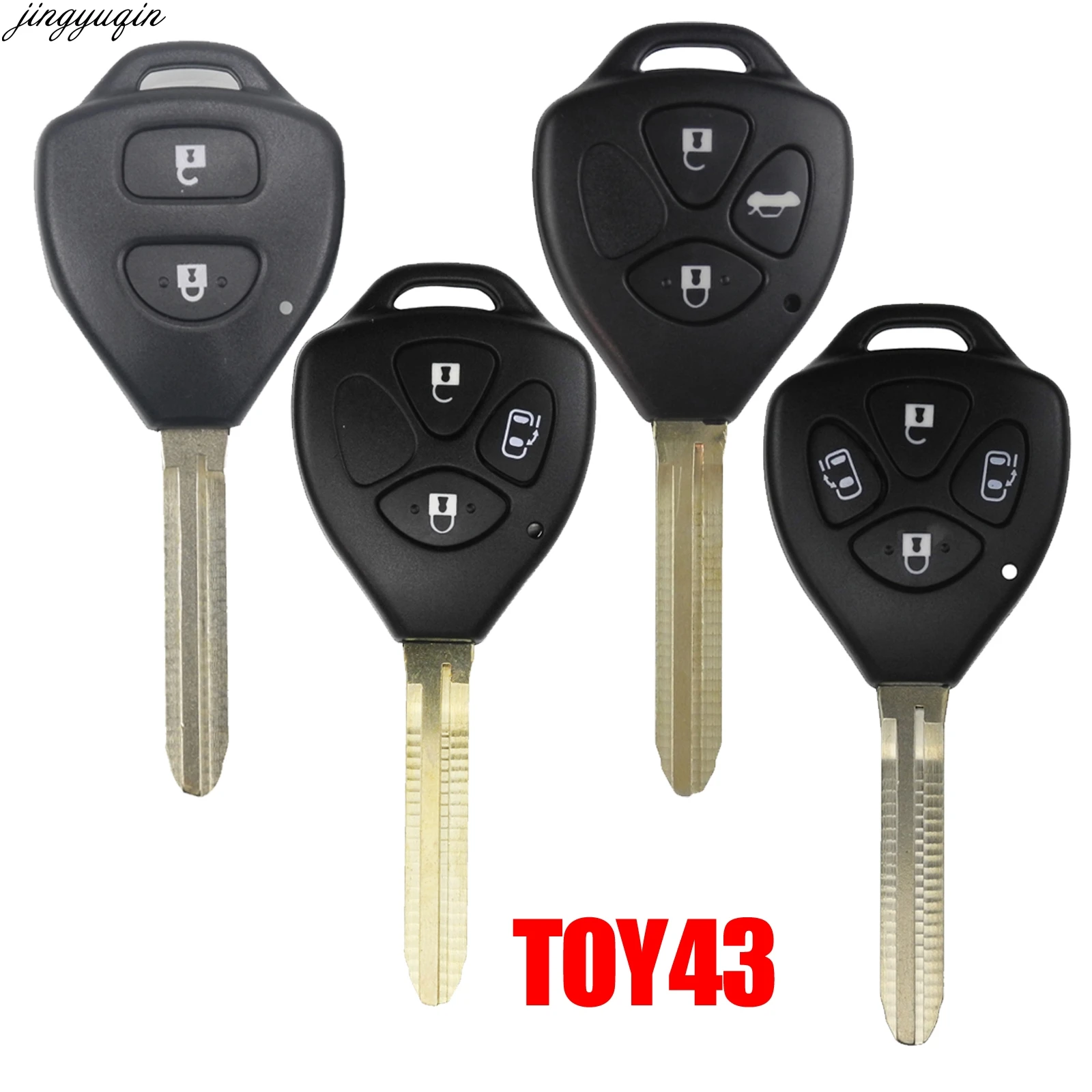 Дистанционный ключ для Toyota Yaris Prado Tarago Camry Corolla RAV4 Hilux Vitz Aqua eiz Crown Avalon Venza 2007-2012 Toy43 Blade