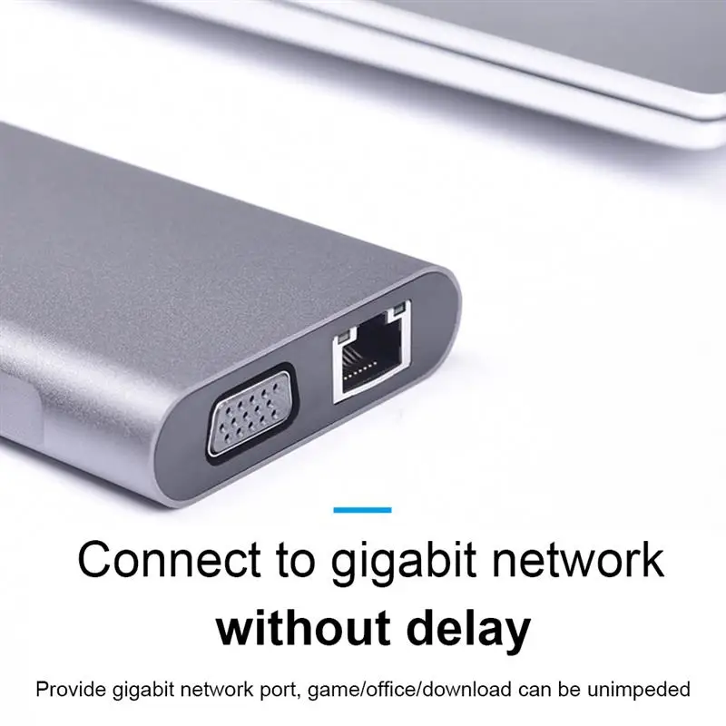 10 IN 1 Multiport: 4K HDMI, VGA, 3 USB 3.0, SD Cards, 3.5mm audio ...