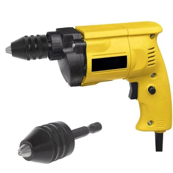 

1/4" Keyless Drill Bit Chuck Hex Shank Adapter Converter Quick Change 0.3-8mm
