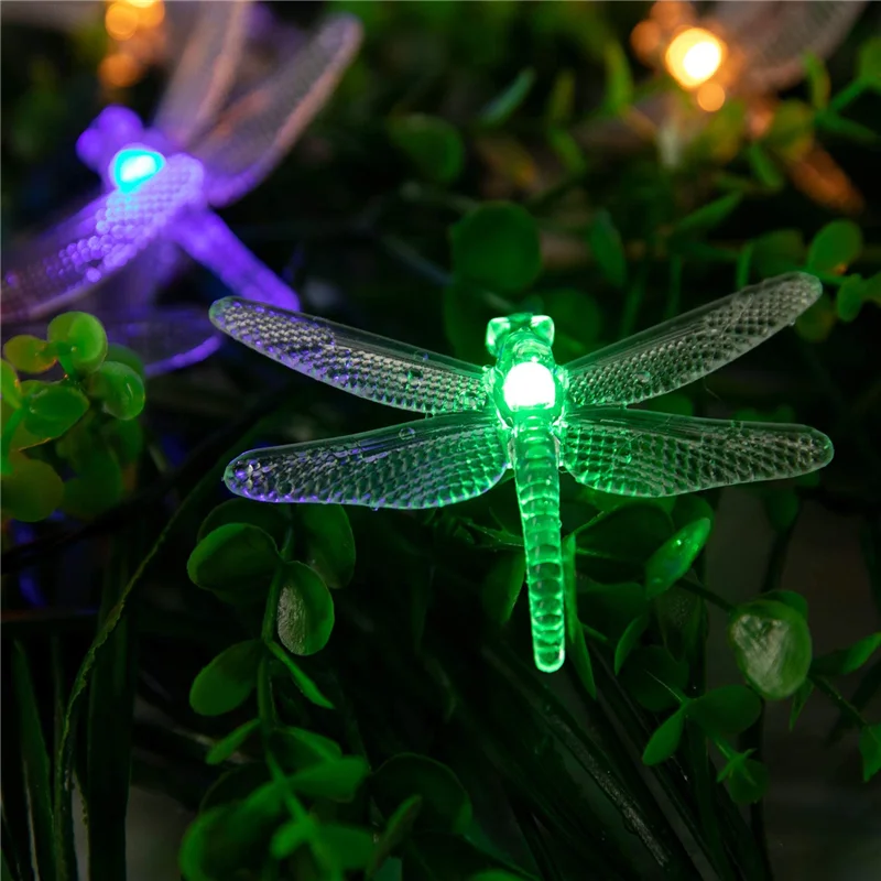 Dragonfly String Patio Lights for Indoor or Outdoor Patio Garden 
