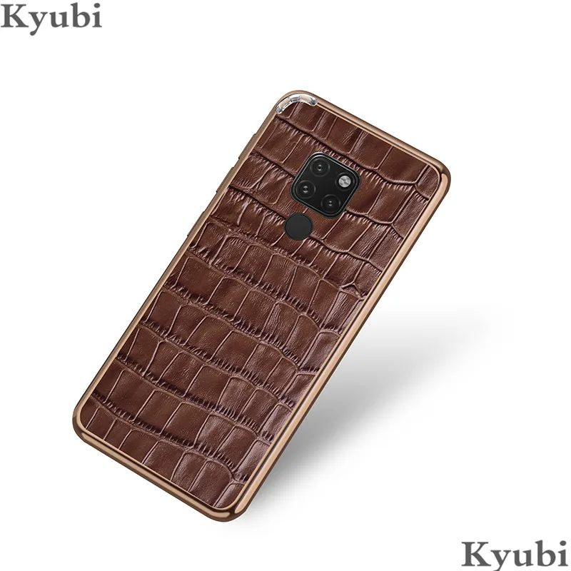 Чехол fundas из натуральной крокодиловой кожи для huawei mate 20 P20 Pro mate 20X с металлической рамкой, однотонный чехол для huawei mate 20X P20
