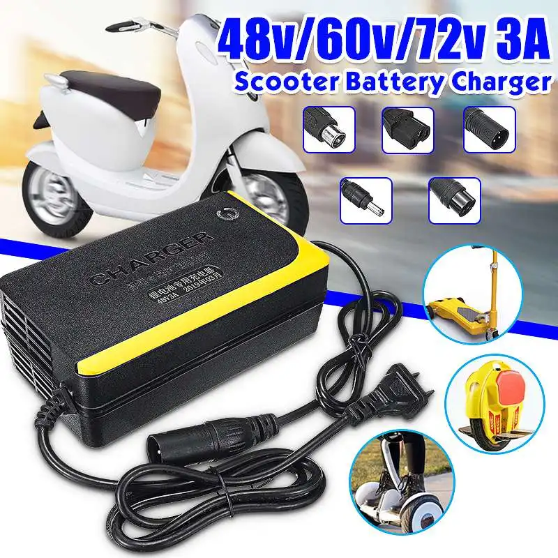 48V 3A Charger Electric Scooter Power Supply 5 Type Connectors Adapter For Li-ion Battery Self Balancing Scooter Balance Bike 1
