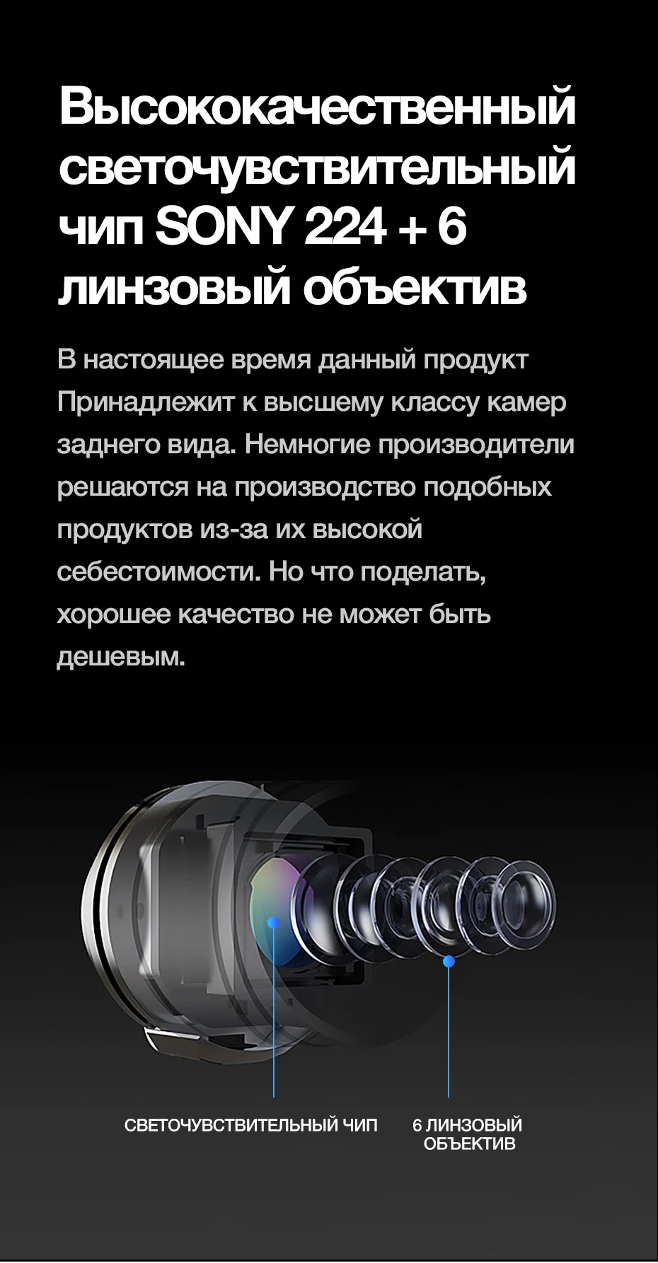 Камера заднего хода TEYES высокого разрешения 1080P, AHD, водонепроницаемая с высоким качеством ночной картинки – подходит только для магнитолы CC2