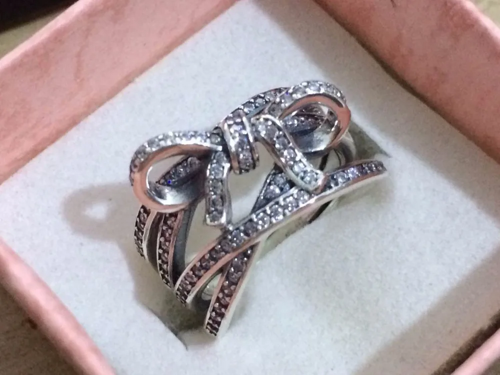 Нежные настроения кольцо подходит Bague Femme Свадьба для женщин прозрачный CZ 925 пробы серебро