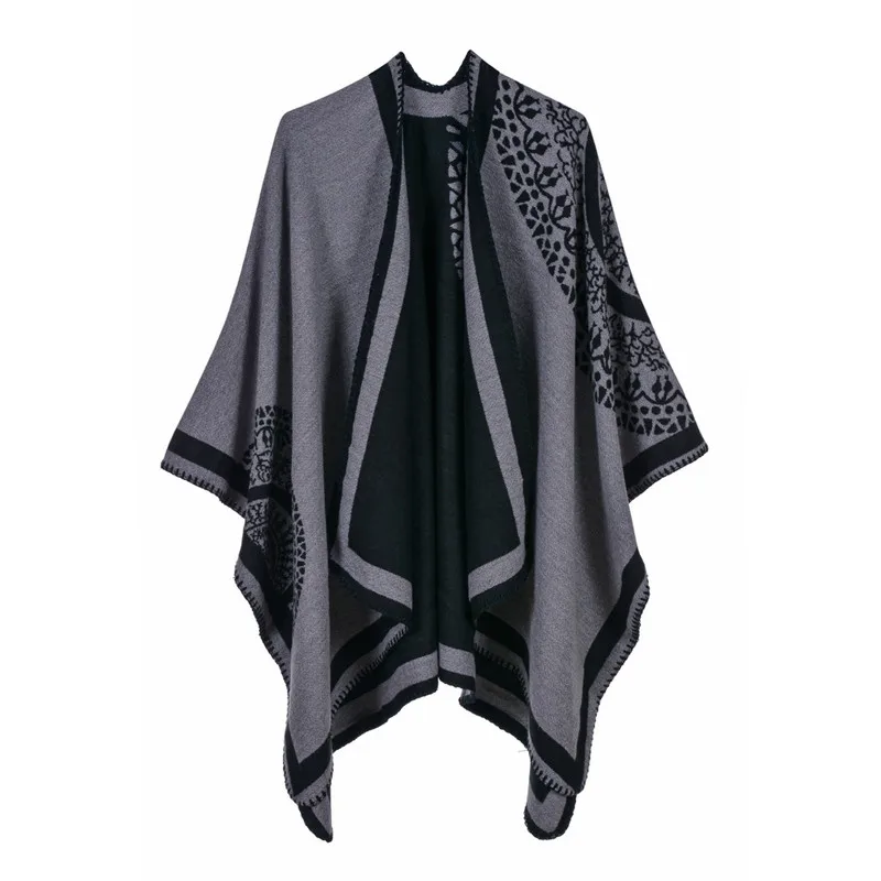 Online Abrigo de Ponchos de marca de lujo 2019 bufandas de cachemir chales abrigados de Invierno para mujer