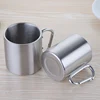 330ml Stainless Steel Cup Camping Traveling Cup Double Wall Mug With Carabiner Hook Handle Tumbler Cup Outdoor Cooking Supplies ► Photo 1/6