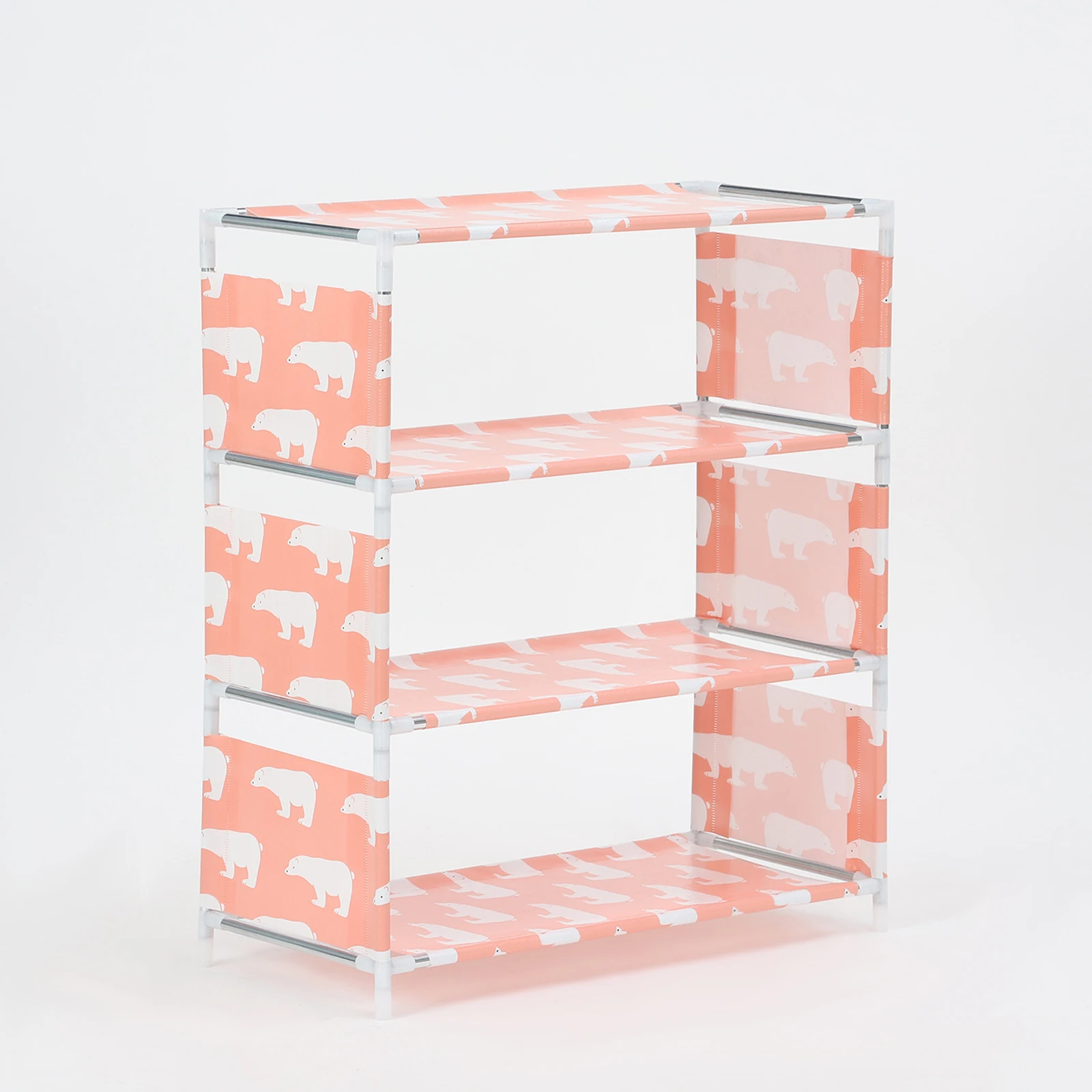 four layers pink 3/4 слоев стойки для обуви, большой размер, для гостиной, пылезащитный шкаф, органайзер, держатель, сделай сам, складная подставка, полка для хранения обуви - Цвет: four layers pink