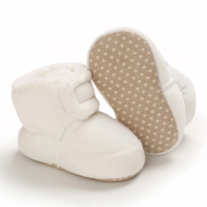 Acheter Bottes d'hiver pour bébé fille de 0 à 18 mois, chaussures chaudes  et pelucheuses pour nouveau-né, chaussures de premiers pas pour enfant  fille, chaussons de neige en fourrure à semelle souple