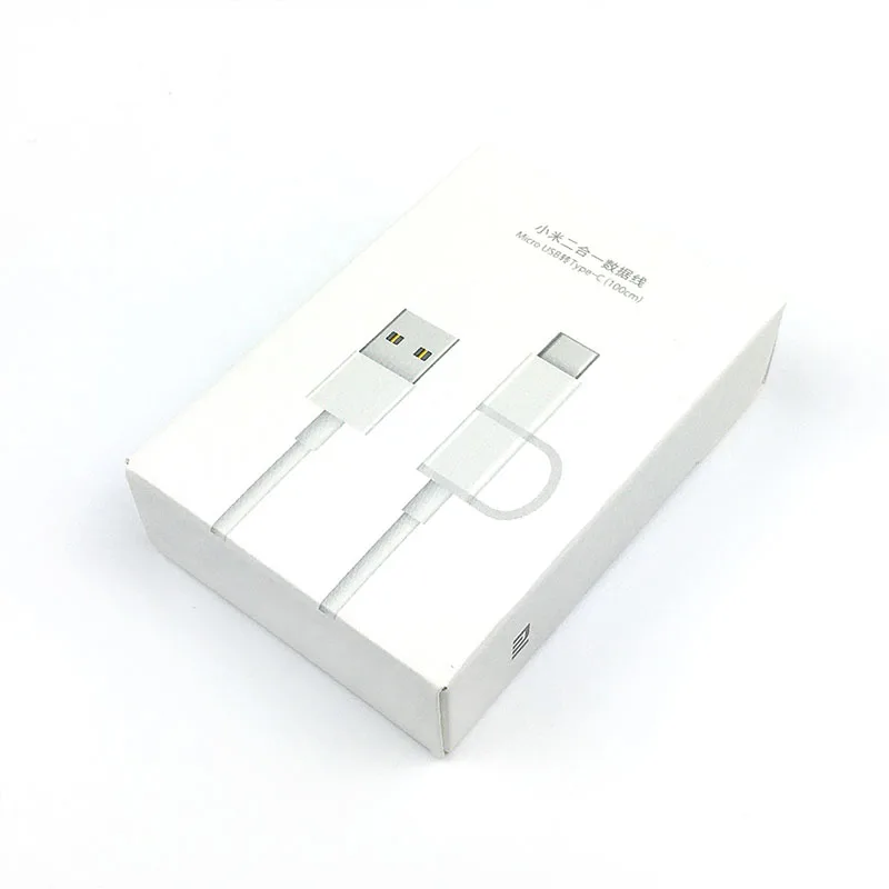 Зарядный кабель Xiao mi 2 в 1 100 см usb mi cro to type c для mi a3 9 lite se 9t pro max 3 redmi 7a redmi note 7 8 pro