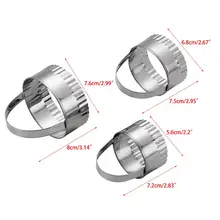 3 шт. нержавеющая сталь печенье DIY Плесень цветок круглой формы резак 72XF