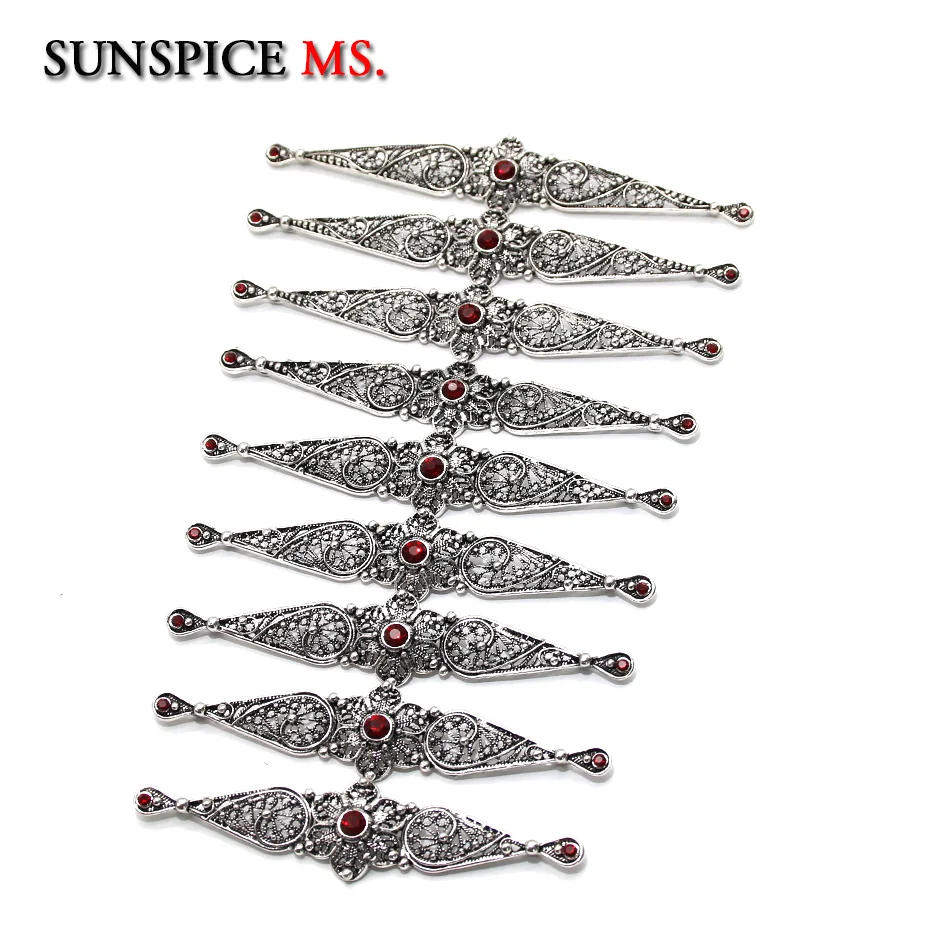 Sunspicems Caucasus Breastplate Turks Bride Wedding Jewelry Metal Buckle