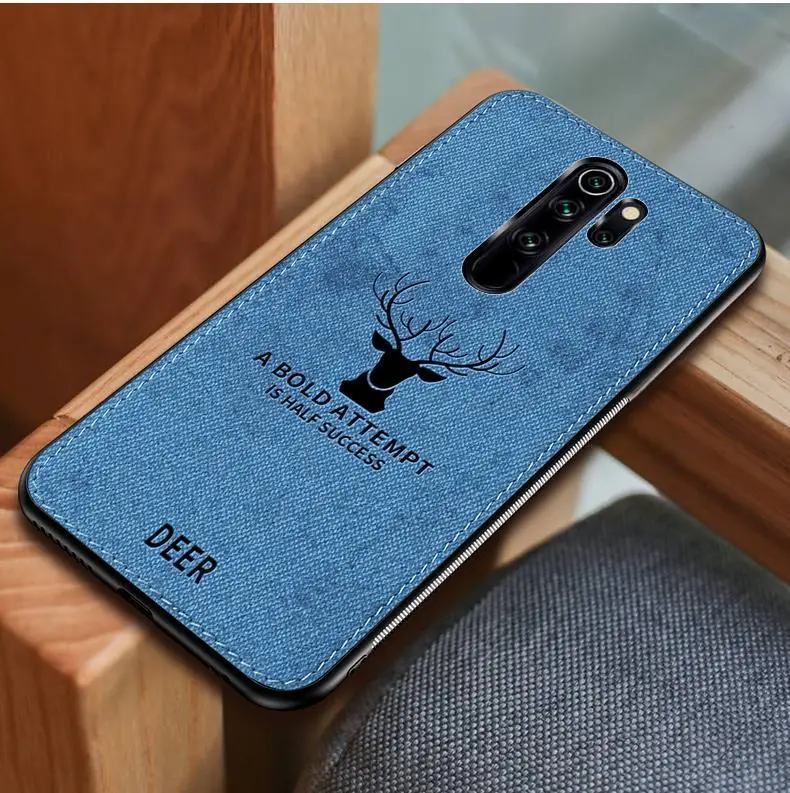 Чехол для xiaomi redmi note 8 7 pro 7a go k20 противоударный тканевый чехол с оленем задняя