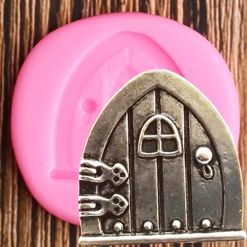 

3D Sugar Craft Door Silicone Mold Polymer Clay Fondant Molds Cake Decorating Tools Kitchen Baking Chocolate Candy Moulds