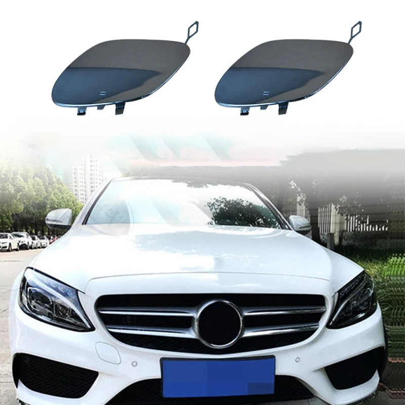 Front Bumper Tow Hook Cover Eye Cap for Mercedes-Benz W205 C300 C400 C63AMG 2015 2016 A2058850724 qsupokey remote key 315mhz 3 1 button id46 chip for mercedes benz smart fortwo 2005 2015 fcc 267t 5wk45144 kr55wk45144