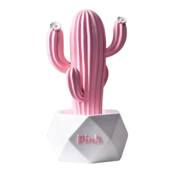 

Nordic Simulation Cactus Resin Statue Pink Girl Gift Sculpture Modern Art Home Decoration Accessories Table