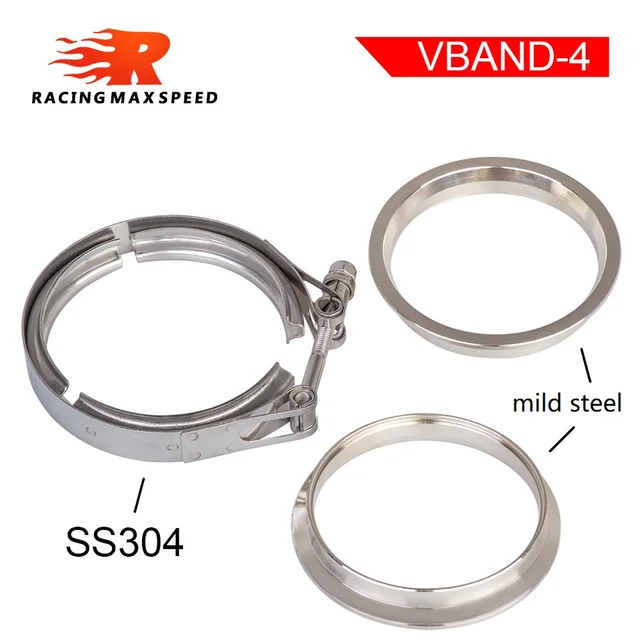 DOCAS 1 stuk 76,2 mm (3,0) V-band klem flens compleet roestvrij staal extra turbo slang, roestvrij staal V-band klem set turbo uitlaatsysteem snelsluiting