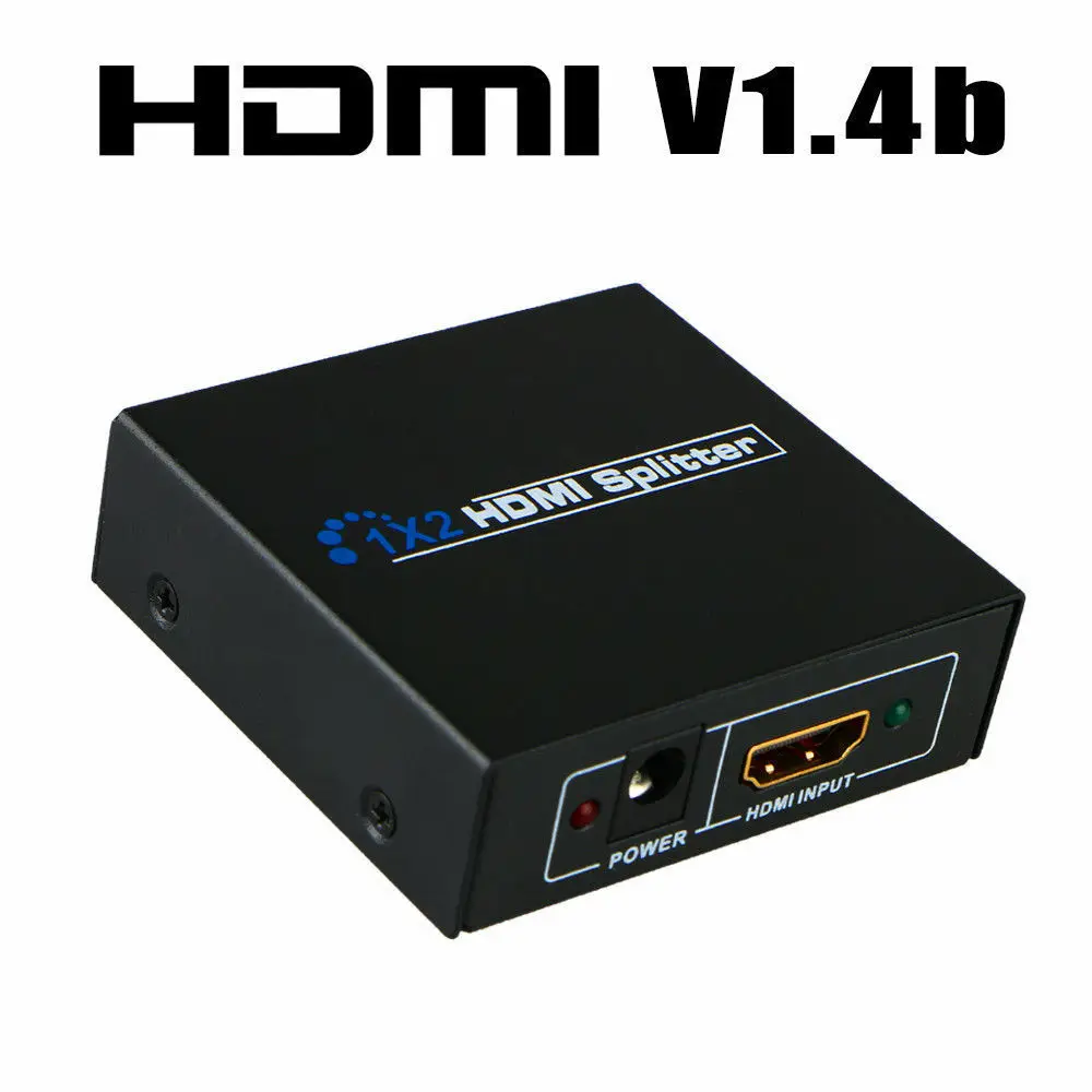 HDMI 1 в 2 out 1080p 4K 1x2 HDCP 3D сплиттер усилитель сигнала питания EU/US вилка