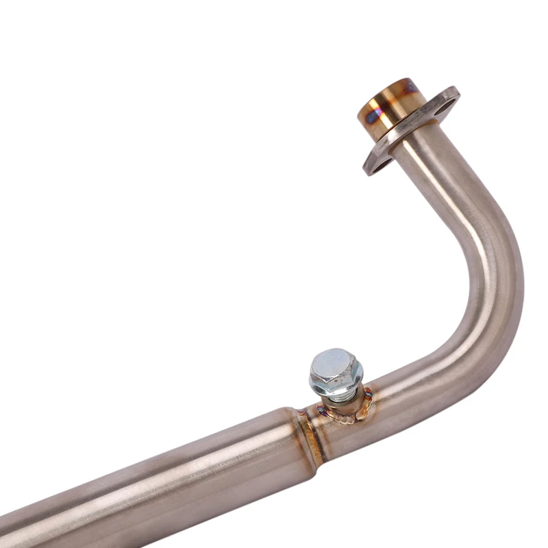 Slip On Motorcycle Exhaust Front Link Pipe Head Tube Stainless Steel Exhaust System For Kawasaki Z125 Until 2018 - Image 3