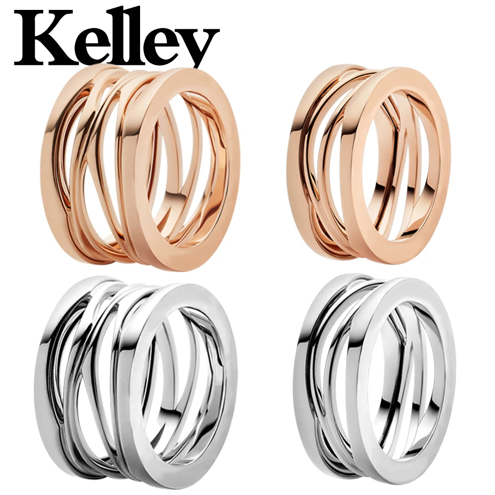 

Kelley high quality fit Bulgaria S925 sterling silver ring fashion luxury jewelry hollow spring shape lady couple wedding ring