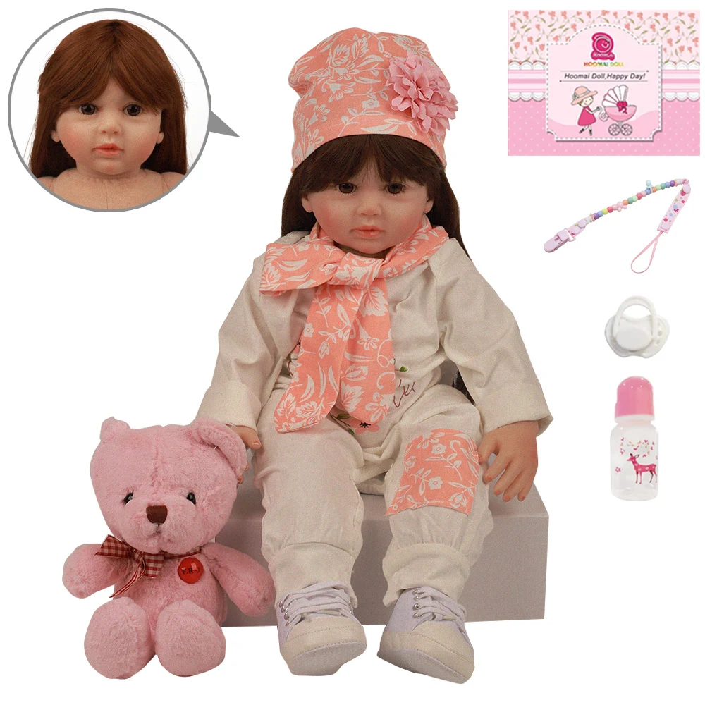 Ограниченная Коллекция Bebe Reborn Baby Doll 24 дюймов 60 см мягкая виниловая ткань тело Кукла Принцесса реалистичные куклы новорожденных подарок на день рождения