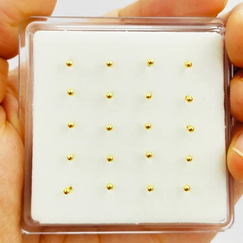 

925 sterling silver 1.8mm Ball Nose piercing fashion nose pin bone siver nostril stud 20pcs/pack