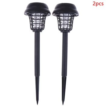 

2PCS Mosquito Repellent Killer Lamp Solar Powered Outdoor Garden LED Light Mosquito Pest Bug Insect Killer Path Lighting