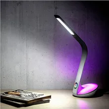 Светодиодный настольный светильник, синий светильник, настольная лампа с защитой глаз, AC100-240V, неперезаряжаемая многофункциональная лампа с регулируемой яркостью