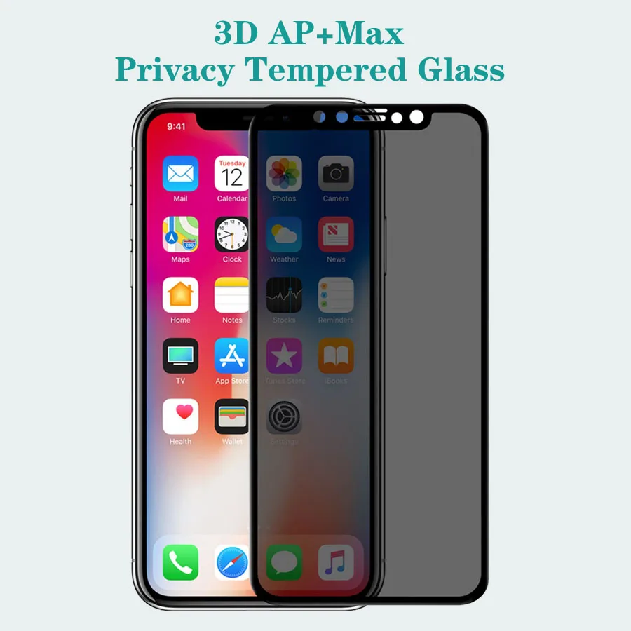 Закаленное стекло Nillkin 3D AP + Max для iPhone X XS антибликовое Защитное экрана XS|Защитные