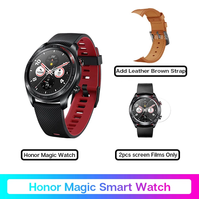 Huawei часы magic Honor часы Magic SmartWatch сердечного ритма водонепроницаемый трекер сна трекер рабочий SmartWatche - Цвет: Add Film LEBrown