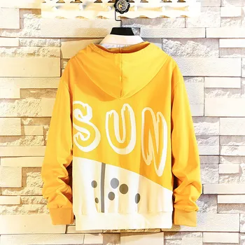 

Coat mens hoodies stranger things hoody clothes худи New Style Casual Fashion Patchwork Hoodie Long Sleeves Sweatershirt Tops h4