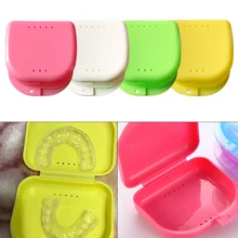 False Teeth Container Storage PP Appliance Denture Care Box Dental Retainer Case Designed For Retainers And Partial Dentures