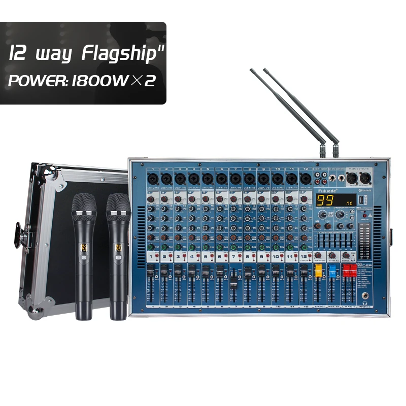 パワーアンプ付きプロフェッショナル8ウェイミキサーハイパワー
