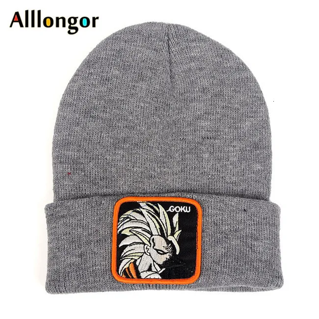 Dragon Ball Z MAJIN BUU Beanie, высококачественные хлопковые повседневные шапочки для мужчин и женщин, теплая вязаная зимняя шапка, модная однотонная шапка унисекс - Цвет: color5