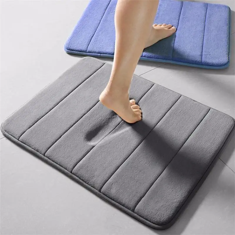 1 шт. дома коврик для ванной с длинным ворсом Non slip памяти мягкий коралловый флис ковер Спальня абсорбент