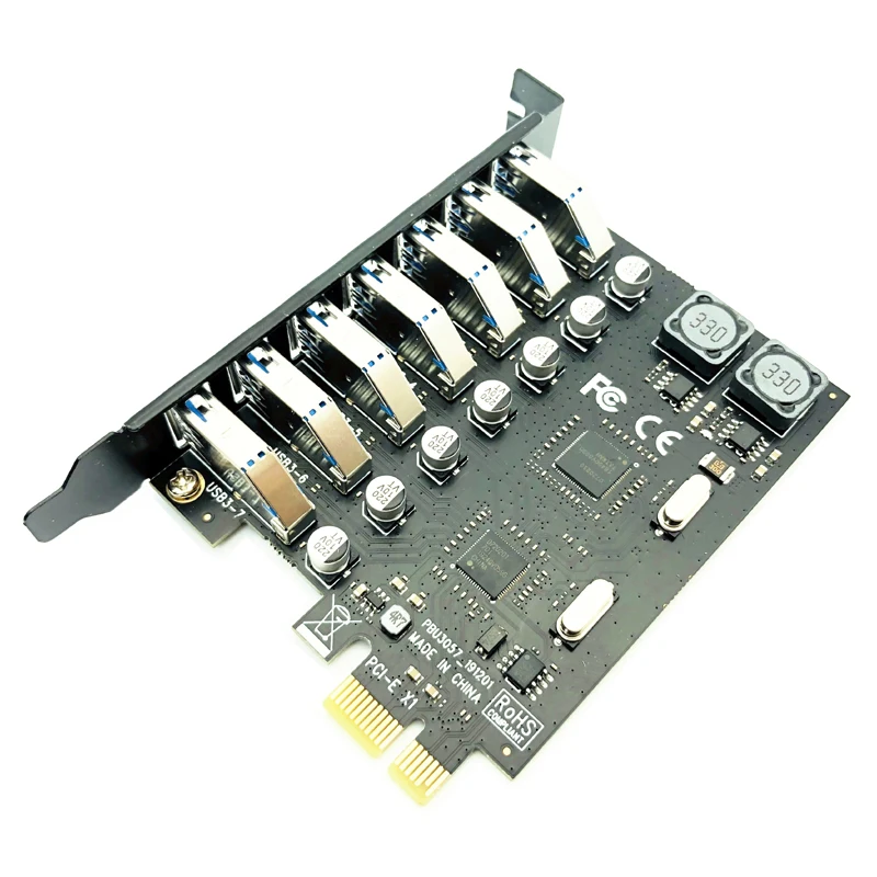 Usb 3.0 Pci-e Adaptador de Cartão de Expansão Portas Usb 3.0 Hub Adaptador Controlador Externo Pci-e Extensor Pci Express Cartão para Desktop - Imagem 2