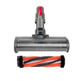 

Soft Roller Head Quick Release Electric Floor Head for Dyson V7 V8 V10 V11 Vacuum Cleaner Repair Parts,Red