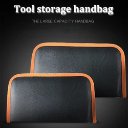 Trousse à outils en cuir pour électricien, trousse à outils Portable, sac à outils en cuir étanche, conception à fermeture éclair pour la soudure, matériel de réparation 