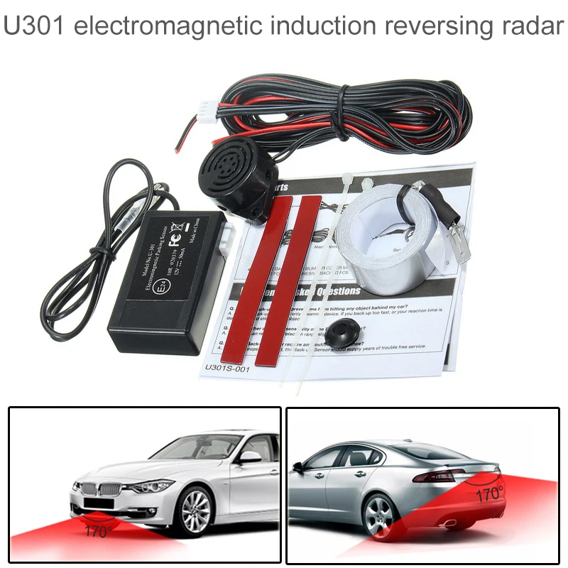 

Hot Car Electromagnetic Parking Sensor No Holes\Easy install Parking Radar Bumper Guard Backup Reversing Parking System