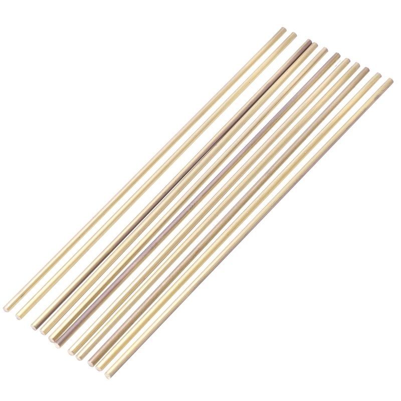 

Lathe 200mm x 3mm Brass Axle Round Stock Drill Rod Bar 10Pcs